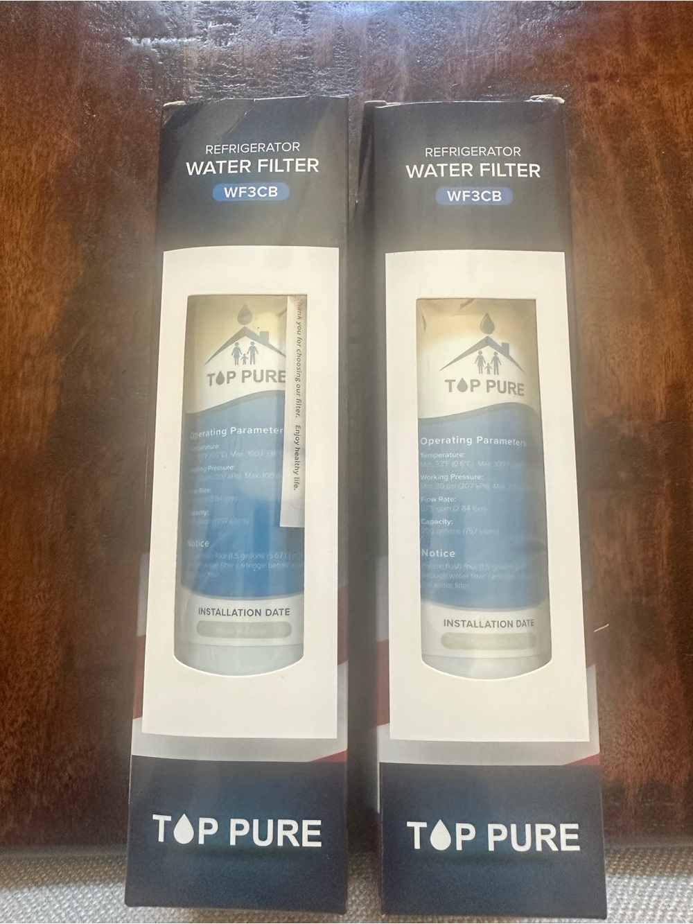 Set of 2 new Top Pure wf3cb water filters